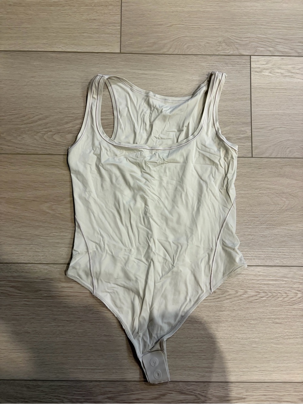 Cream Tank One-Piece Bodysuit lululemon